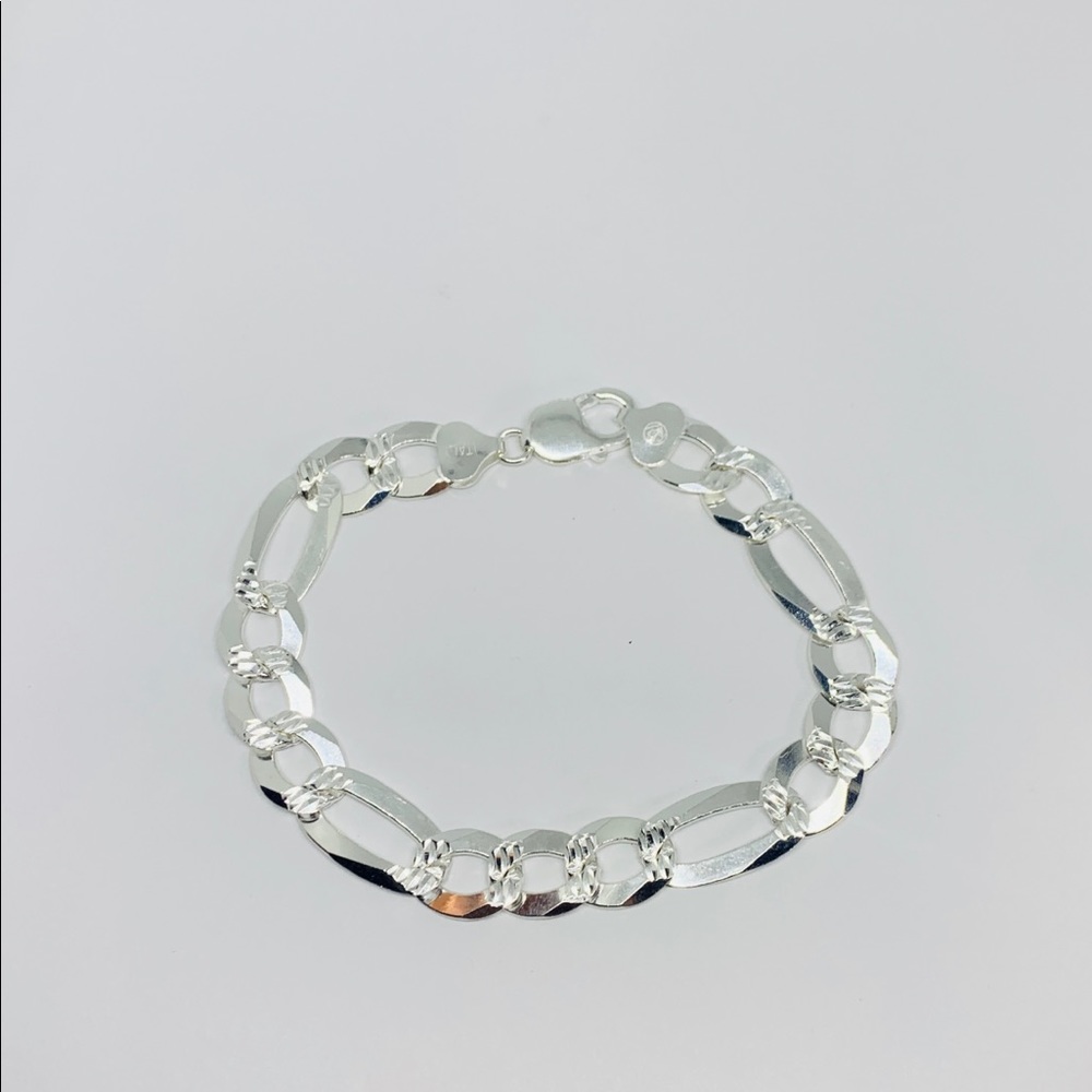 Sterling Silver 925 Men's Bracelet 9” 11mm - Picture 13 of 13